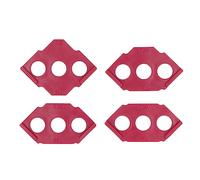 4 gabarits d’angle en C, ensemble de gabarits pour raboteuse à bois, gabarit de positionnement d’angle à biseau droit avec trous standard, guide de routage en plastique ABS pour (Rouge)