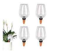 4 Globes D'Arrosage pour Plantes, Pics D'Arrosage Automatique en Terre Cuite Et Plastique, Capacité De 350 ML, Solution IdéAle pour L'Entretien des Plantes Pendant Les Vacances (A)