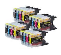 4 Go Encres Lot de 4 Cartouches d'encre compatibles Brother LC1280XL pour imprimantes Brother MFC (16 encres)