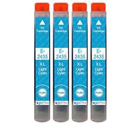 4 Go Inks Cartouches d'encre Cyan Clair pour remplacer Epson T2435 (24XL Series) Compatible/Non-OEM pour Epson Expression Photo Imprimantes
