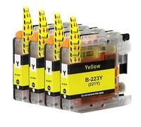 4 Go Inks Cartouches d'encre Jaune pour remplacer Brother LC223Y Compatible/non-OEM pour Brother DCP et MFC Imprimantes