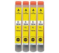 4 Go Inks Cartouches d'encre Jaune pour remplacer Epson T2634 (26XL Series) Compatible/non-OEM pour Epson Expression Premium Imprimantes