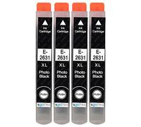 Go Inks 4 Cartouches d'encre Photo Noire pour remplacer Epson T2631 (26XL Series) Compatible/Non-OEM pour Epson Expression Premium Imprimantes