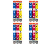 4 Go Inks Ensemble de 3 Cartouches d'encre á remplacer Epson T2636 (26XL Séries) (C/M/Y) Compatible/non-OEM pour Epson Expression Premium Imprimantes (12 encres)