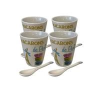 4 gobelets Expresso Paris Macarons