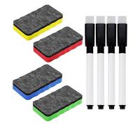 4 Gommes Pour Tableau Blanc, 4 Marqueurs Pour Tableau Blanc, Gomme Pour Tableau Blanc En Feutre, Gomme Magnétique Pour Tableau Blanc, Éponge Pour Tableau Blanc