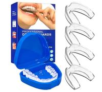 4 Gouttières Dentaires Anti-Bruxisme, Protège-Dents Nocturne pour Grincement des Dents, Arrêt du Ronflement - Adaptable pour Hommes et Femmes, Sommeil Paisible