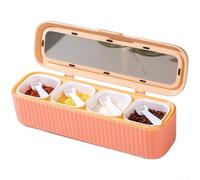 4-Grid Spice Container Set Sealed ABS Box(B)