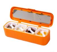 4-Grid Spice Container Set Sealed ABS Box(C)