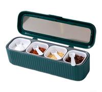 4-Grid Spice Container Set Sealed ABS Box(D)