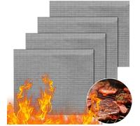 4 Grilles Barbecue Réutilisables, Filet Anti-Adhésif, 40x33cm, pour Four Yaourtières Cuisson