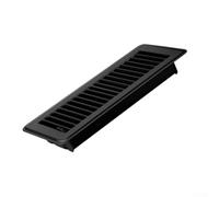 4 grilles d'aération de sol de 25,4 cm - En acier robuste - Réglables - Pour la maison (noir)