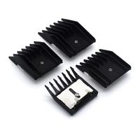 4 guides professionnels type A5 pour tondeuses animales : 3mm, 6mm, 10mm, 13mm Compatibles Oster A5, Andis AG/BG, Wahl KM5/10 et la plupart des tondeuses type A5 pour animaux (Noir)