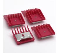 4 guides professionnels type A5 pour tondeuses animales : 3mm, 6mm, 10mm, 13mm Compatibles Oster A5, Andis AG/BG, Wahl KM5/10 et la plupart des tondeuses type A5 pour animaux (Fuchsia)