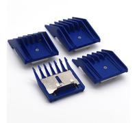 4 guides professionnels type A5 pour tondeuses animales : 3mm, 6mm, 10mm, 13mm Compatibles Oster A5, Andis AG/BG, Wahl KM5/10 et la plupart des tondeuses type A5 pour animaux (Bleu)