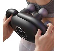4-Heads Handheld | Electric Deep Tissue - Portable Compact with 6 Massage Nodes, Vibration for Muscle Relief, Shoulder & Back Tension Easing, Ideal for Sports Recovery & Dail