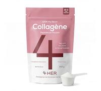4 HER Collagène Hydrolysé en Poudre pour Femmes 500g - Pur, Sans Goût, Soluble - Sans Odeur, Dissolution Instantanée - Peptides de Collagène Bovin Hydrolysé Type 1 & 3 - 33 Doses, Cure 1 Mois