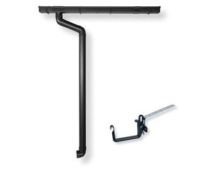 4 Home & Garden Gouttière RG 70 avec angle de montage - Kit complet avec tuyau de descente jusqu'à 650 cm - Type 200 tuyau de descente DN 60 - Plastique PVC anthracite (longueur du toit jusqu'à 450 cm