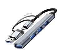 4 HUB Adaptateur USB 3.0 rapide Type-C Station d'accueil USB Splitter Adaptateur Hub en alliage d'aluminium Hub Type-C Station d'accueil 4/7 ports USB C HUB USB 3.0 Type C Multi Splitter Expander pour