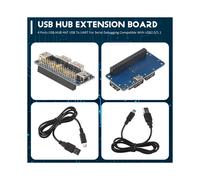 4 Hub Usb Chapeau Pour Raspberry Pi 3 / 2 / Zero W Carte D'Extension Usb À Uart Pour Débogage En Série Compatible Avec Usb 2.0 / 1.1
