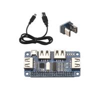 4 Hub Usb Chapeau Pour Raspberry Pi 3 / 2 / Zero W Carte D'Extension Usb À Uart Pour Débogage En Série Compatible Avec Usb 2.0 / 1.1