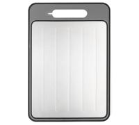 4 in 1 Defrosting Board, 9.8x14.4'' Defrosting Tray Cutting Board with Grater, Sharpener, Double Sided Chopping with Groove Design for Cut, Fast Thaw Meat & Food Geay LDefrosting