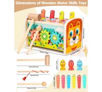 4 in 1 Educational Wooden Montessori Toy for Children 3-5 Years Old-Gift for Girl and Boy