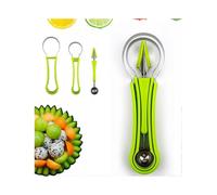 4 In 1 Fruit Tool Set Fruit Carving, Fruit Scoop Watermelon Ball Cutter Food Cantaloupe Peeler