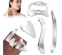 4-In-1 Gua Sha Edelstahl Outil De Massage Guasha pour Visage Jawliner
