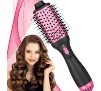 4 In 1 Hair Blower Brush,Ionic Care Hair Dryer Brush,Professional Volumizing Hot Air Brush In One Step For Straightening,Drying,Volume And Styling (Red-1)