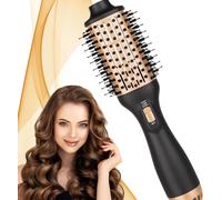 4 in 1 Hair Blower Brush,Ionic Care Hair Dryer Brush,Professional Volumizing Hot Air Brush in One Step for Straightening,Drying,Volume and Styling (Gold)