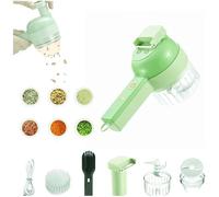 4 in 1 Handheld Electric Vegetable Cutter Set, Multifunction Vegetable Fruit Slicer, Mini Electric Garlic Mud Masher