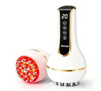 4 in 1 Lymphatic Drainage Massager, Anti Cellulite Massage Tool with Heat, Red Light, Microcurrent & Vibration, Handheld Body Massager for Belly, Legs, Arms & Back