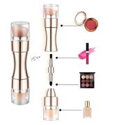 4 In 1 Makeup Brush Set - Multifunctional Eyeshadow, Foundation | Blush And Lip Brush With Soft Synthetic Fiber Bristles | Portable All In Makeup Applicator For Face And Eye Cosmetics