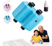4-in-1 Math Practice Roller Stamp Set, Reusable Math Teacher Maths Roller Stamp, Magic Stamps Maths Rollers for Addition Subtraction Multiplication Division Within 100 (Blue)