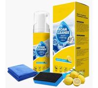 4-in-1 Multi-enzyme Foam Cleaner 5oz,All-Purpose Deep Cleaning Spray for Car Interior,Kitchen Grea,Highly Effective Removal Spray,Car Cleaner Spray,Multi-surface Cleaning Solution,With Towel,Sponge