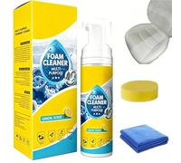 4-in-1 Multi-Enzyme Foam Cleaner 5oz, No-Rinse Deep Cleaning Spray, All-Purpose for Car Interior, Kitchen Grease, Bathroom Tiles and Sofa Upholstery (1 Set)