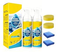 4-in-1 Multi-Enzyme Foam Cleaner 5oz, No-Rinse Deep Cleaning Spray, All-Purpose for Car Interior, Kitchen Grease, Bathroom Tiles and Sofa Upholstery (2 Set)