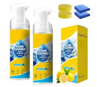 4-in-1 Multi-Enzyme Foam Cleaner, Nettoyant Mousse Multi Usage, Spray de Nettoyage en Profondeur sans Rinçage pour Intérieur Voiture, Cuisine, Graisse, Canapé et Tapis (/, 2PCS)