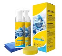 4 In 1 Multi Enzyme Foam Cleaner, Powerful Multipurpose Car Interior Foam Cleaners, Deep Cleaning Foams Spray with Lemon Fresh Scent for Kitchen Bathroom Sofa