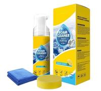 4 In 1 Multi Enzyme Foam Cleaner, Powerful Multipurpose Car Interior Foam Cleaners, Deep Cleaning Foams Spray with Lemon Fresh Scent for Kitchen Bathroom Sofa