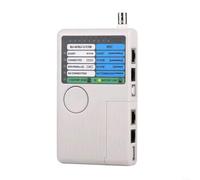 4-in-1 Network Cable Tester pour rj45 RJ11 USB BNC 4-in-1 Network | Supports pour stp and UTP LAN cables; 300ft range; gold-plated contacts; ABS housing