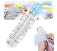 4 in 1 Paper Cutter Duomiluo, 4-in-1 Multi-Function Paper Trimmer, 4 Style Multi-Function Trimmer with Straight, Wavy, Perforation and Crease Blade, for Cutting Paper,Coupons (blue)