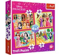 Trefl Puzzle 4-en-1 Disney Histoires Fabuleuses – 4 puzzles 35–70 pièces, dès 4 ans
