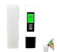 4 in 1 TDS Meter Digital Water Tester,Portable Multi-Function Digital Purity Tester with EC Temp Color Display,Suitable for Drinking Water, Swimming Pools, Aquariums (1pcs-W)