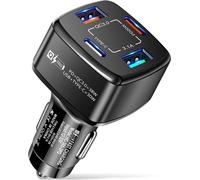4-in-1 Usb Charger Fast Charging Dock Type-c 38w Pd Qc3.0 3.1a 2usb Dual Line adaptér auta čierna