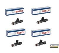 4 Injecteurs Essence Bosch Pour Fiat Bravo Delta 1.4 16V 66 Kw 90 Hp