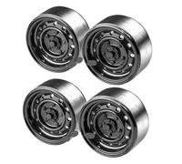 4 Jantes métalliques Beadlock 1,9 Pouce for Crawler RC 1/10 (Trax/AS TRX-4, Axial SCX10 90046, Tamiya RGT CC01 D90 D110 TF2).(Black C 4pcs)