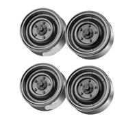 4 Jantes métalliques Beadlock 1,9 Pouce for Crawler RC 1/10 (Trax/AS TRX-4, Axial SCX10 90046, Tamiya RGT CC01 D90 D110 TF2).(Black A 4pcs)