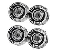 4 Jantes métalliques Beadlock 1,9 Pouce for Crawler RC 1/10 (Trax/AS TRX-4, Axial SCX10 90046, Tamiya RGT CC01 D90 D110 TF2).(Black B 4pcs)